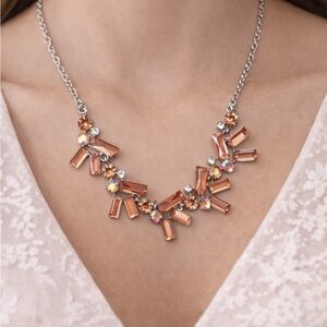 Paparazzi Silver and Orange Necklace